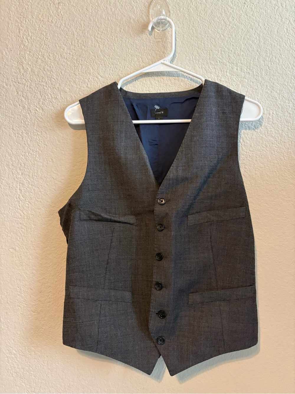 J. Crew Men's Dark Gray Suit Vest